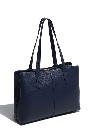 open top tote bag leather