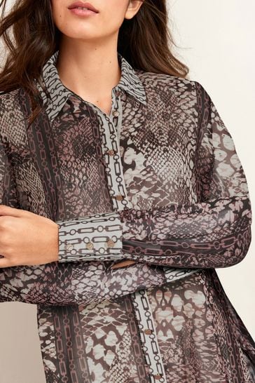 Pink snake print shirt best sale