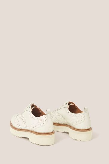 White lace up brogues top