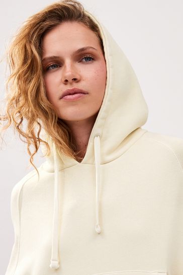 Ecru White Heavyweight Brushed Overhead Hoodie