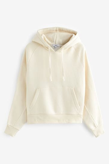 Ecru White Heavyweight Brushed Overhead Hoodie