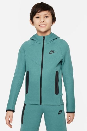 Nike Mid Green Tech Fleece Zip Through Hoodie