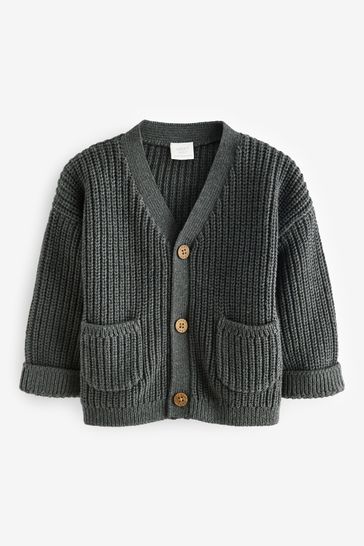 Grey Baby Knitted Cardigan (0mths-2yrs)