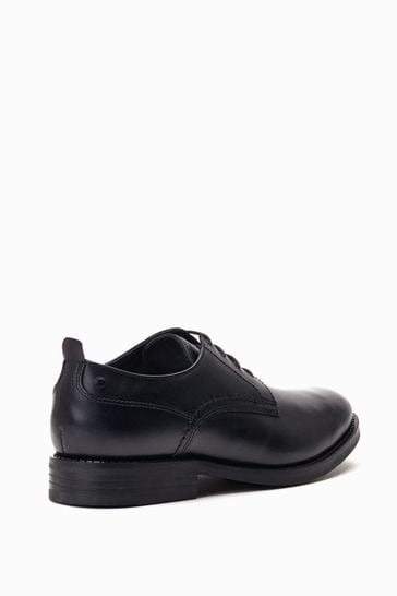 Base London Newman Lace Up Derby Black Shoes