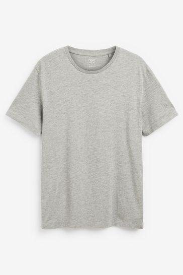 Gray crew neck shirt top