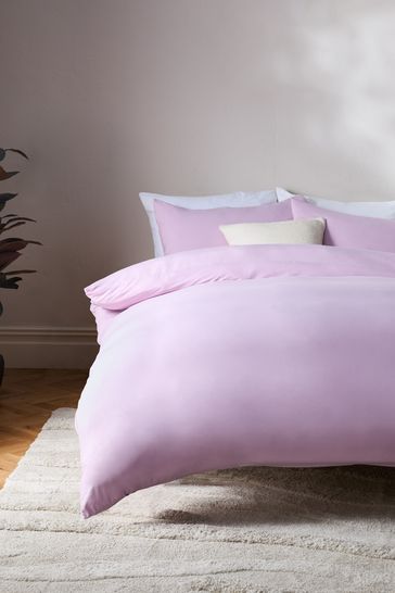 Lilac Purple Simply Soft Microfibre Duvet Cover and Pillowcase Set