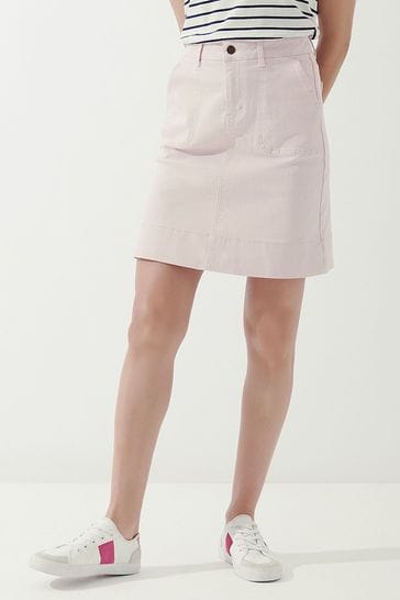 Crew Clothing Company Pink Remy Denim Skirt