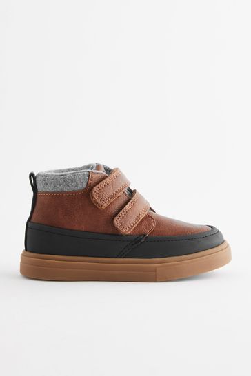 Black best sale tan boots