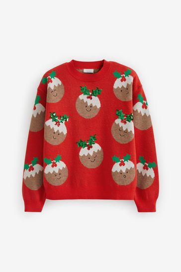 Buy Red Christmas Pudding Jumper 3 16yrs from Next Netherlands