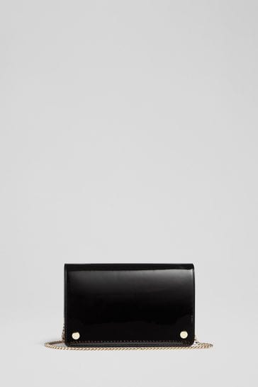 Patent leather cheap evening bag