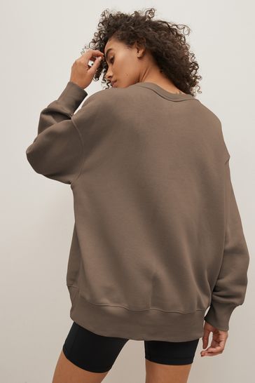 Brown oversized sweatshirt outlet
