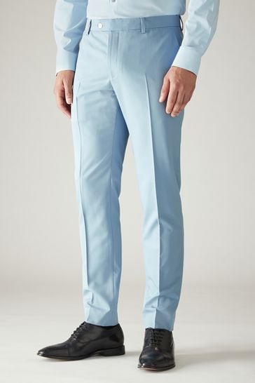 Light Blue Skinny Fit Motionflex Stretch Suit Trousers