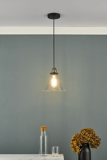 Dar Lighting Silver Ray Ceiling Light Pendant