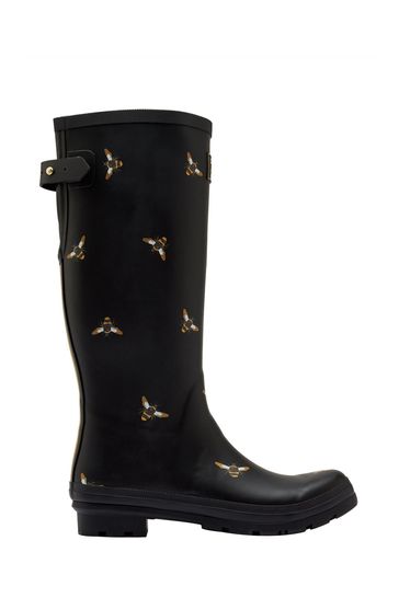 Er velkendte Zealot diskret Buy Joules Black Printed Wellies With Back Gusset from Next USA