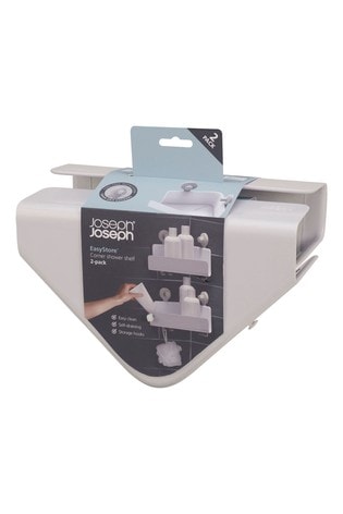 Buy Joseph Joseph EasyStore Compact Suction Mount Shower Caddy Shelf w/ Mirror White at Barbeques Galore.