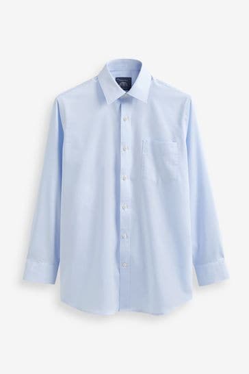 Buy Savile Row Company Blue Twill Classic Fit Single Cuff Shirt