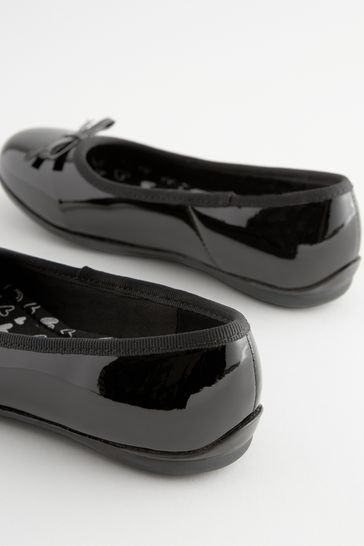 Buy Black Patent Wide Fit G School Leather Ballet Shoes from Next Canada