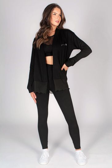 Mesh black sales cardigan