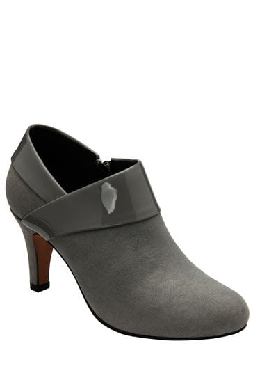 Lotus Grey Stiletto Heel Shoe Boots