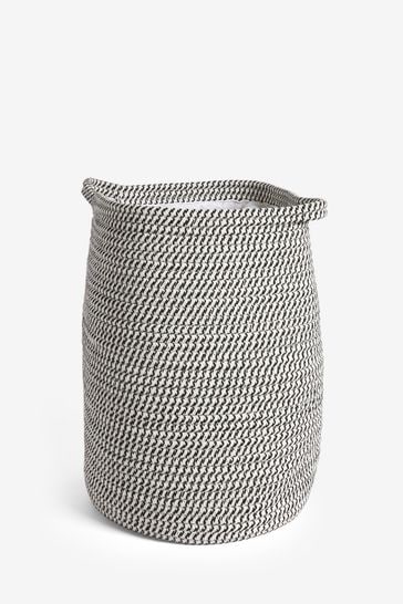 Grey White Two Tone Laundry Basket