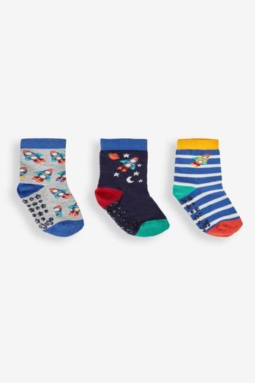 JoJo Maman B b Navy 3 Pack Rocket Socks
