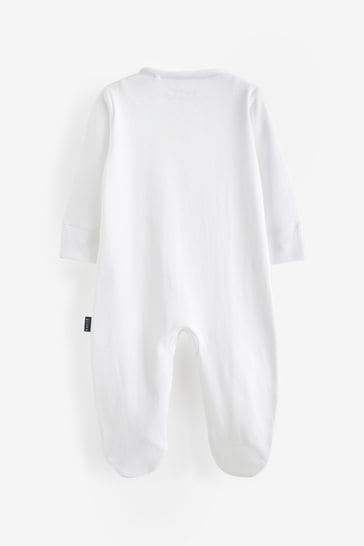Baker by Ted Baker Babys First Eid Cotton White Sleepsuit