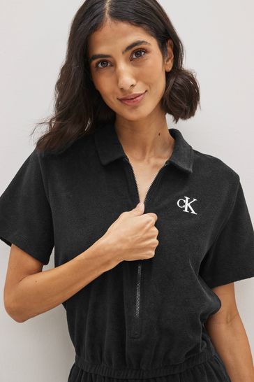 Buy Calvin Klein CK Monogram Black Romper from Next Luxembourg