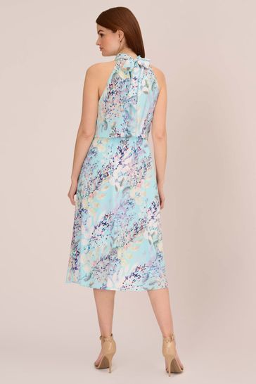 Adrianna papell blue floral dress top