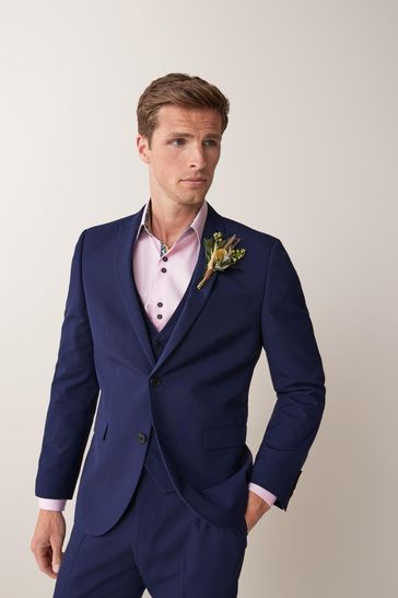 Bright blue suit jacket clearance