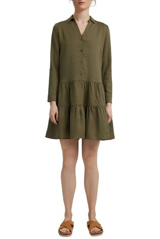 green round neck dress