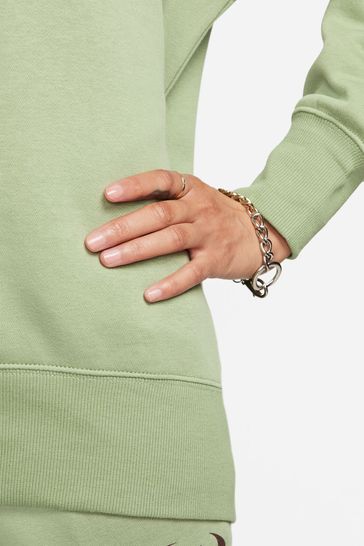 Nike mini metallic swoosh oversized deals colour block hoodie in tonal yello