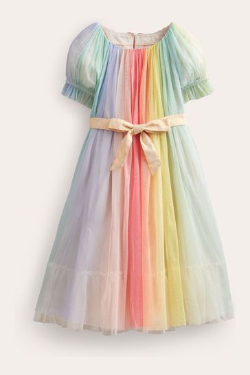 Boden Pink Rainbow Tulle Dress