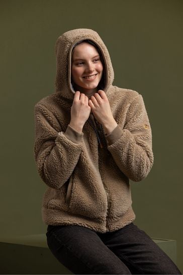 Trespass Lavelle Faux Fur Teddy Fleece Hoodie