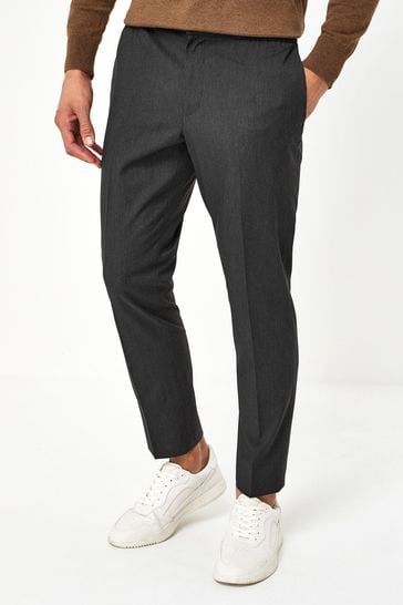 Charcoal Grey Slim Tapered Formal Joggers