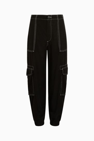Buy All Saints Frieda Stitch Black Trousers from Next Luxembourg