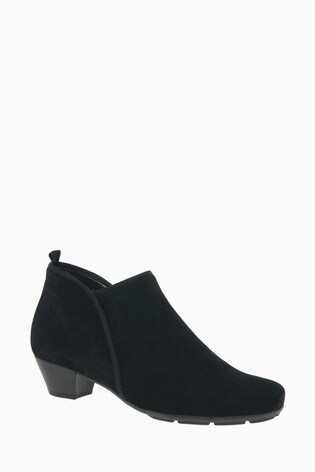 Gabor Trudy Black Suede Fashion Ankle Boots