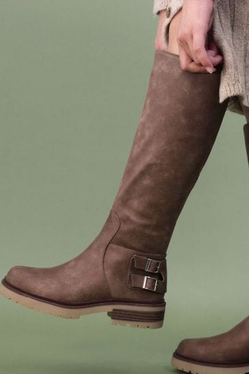 Long tan clearance suede boots