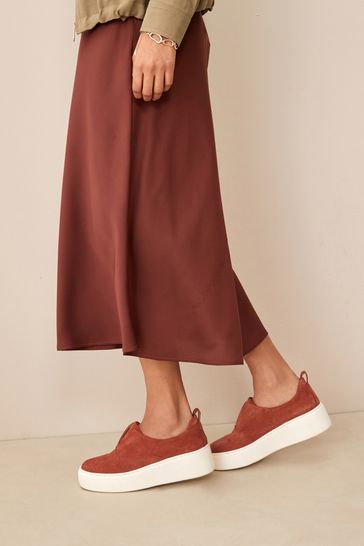 Tan wedge trainers online