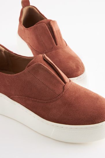 Buy Tan Brown Slip On Signature Forever Comfort Leather Chunky