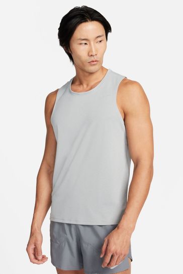 Buy Nike Grey Dri FIT Miler Running Vest from Next Ukraine