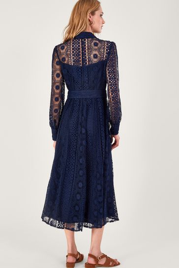 Monsoon blue hotsell lace dress