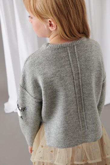 Buy Mint Velvet Grey Star Jumper and Mesh Dress Set from Next Denmark
