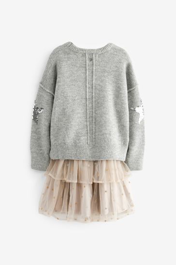Mint velvet grey star jumper top