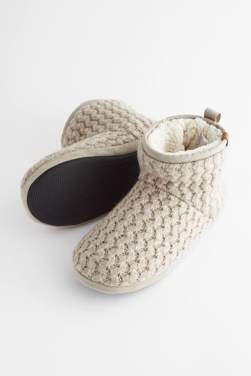 Knitted best sale slipper boots