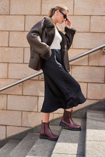 Chunky Boots Black Ankle Boots To Wear With Dresses Chunky Chelsea