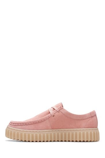 Clarks pink suede shoes online