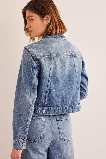 Buy Boden Blue Rigid Denim Jacket from Next Luxembourg