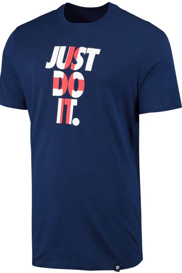 Blue just do it shirt top