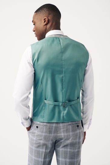 Buy Light Grey Regular Fit Check Suit Waistcoat from Next Denmark