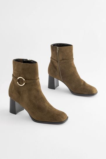 Khaki ankle boots outlet uk